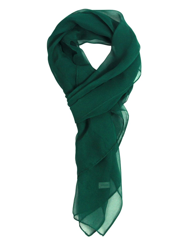 PANTONIGHT Long Chiffon Sheer Scarf For womens (712 green) - Image 5